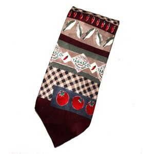 Tabasco Men's Tabasco Sauce Geometric Print‎ Silk Neck Tie
